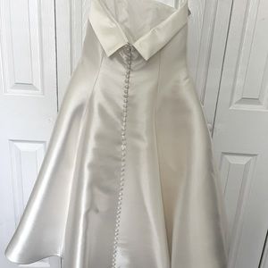 Amsale Mikado Strapless Dress (short bridal) original receipt of sale included